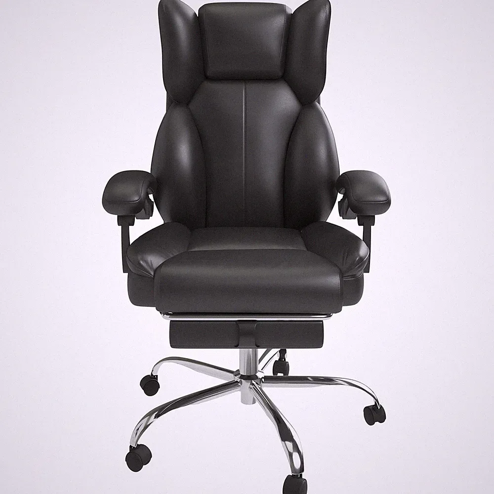 Adjustable Executive Leather Chair with Armrest and 90-130°Reclining