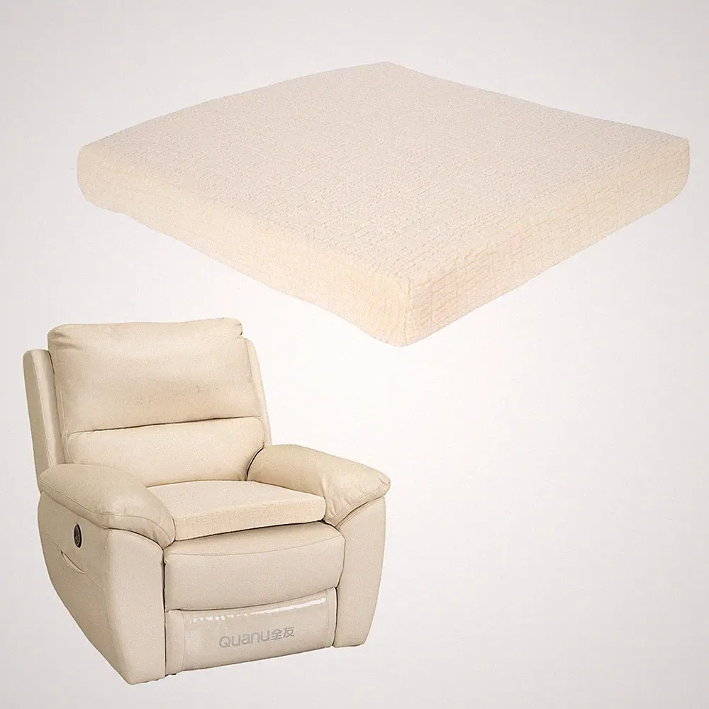 Recliner Seat Cushion for Elderly Foam Curved Edge Large Square Chair Cushion...